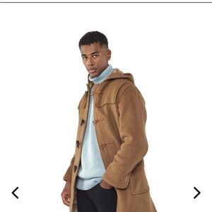 Montgomery England wool duffle coat with horn toggles